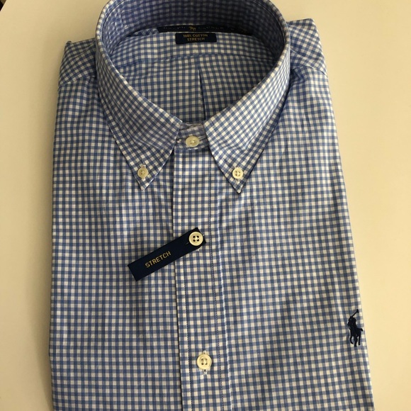 Polo Ralph Lauren Blue Gingham Dress Shirt NWT - Picture 3 of 7